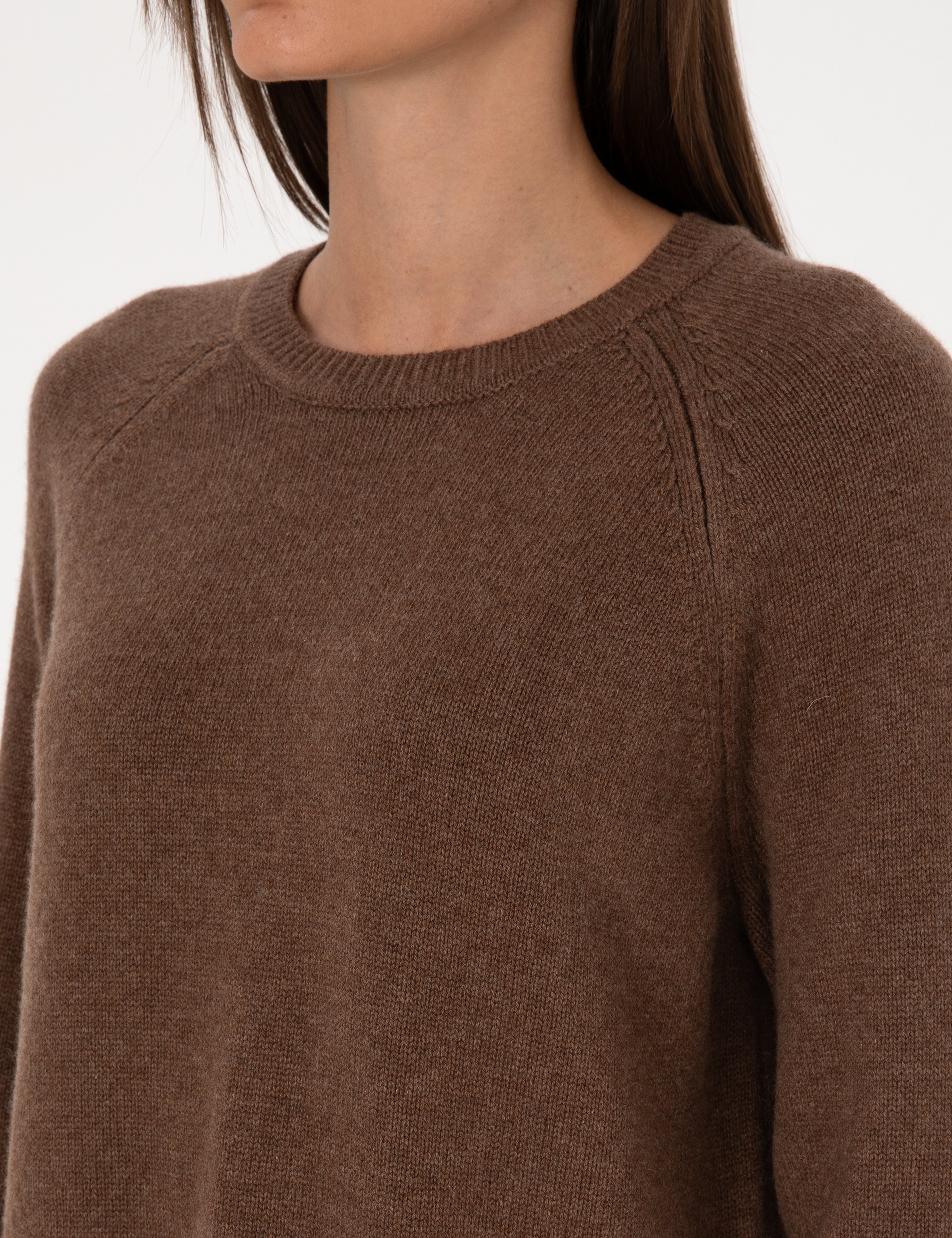 Kahverengi Comfort Fit Yün Karışımlı Kazak - Image 7