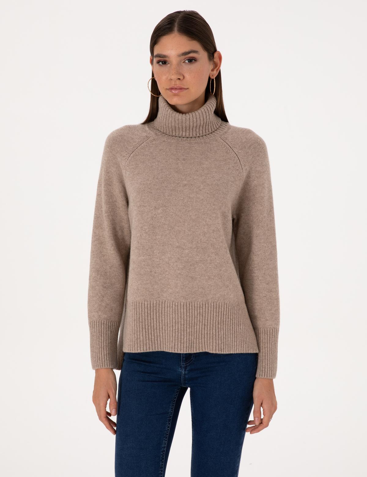 Vizon Comfort Fit Yün Karışımlı Balıkçı Yaka Kazak