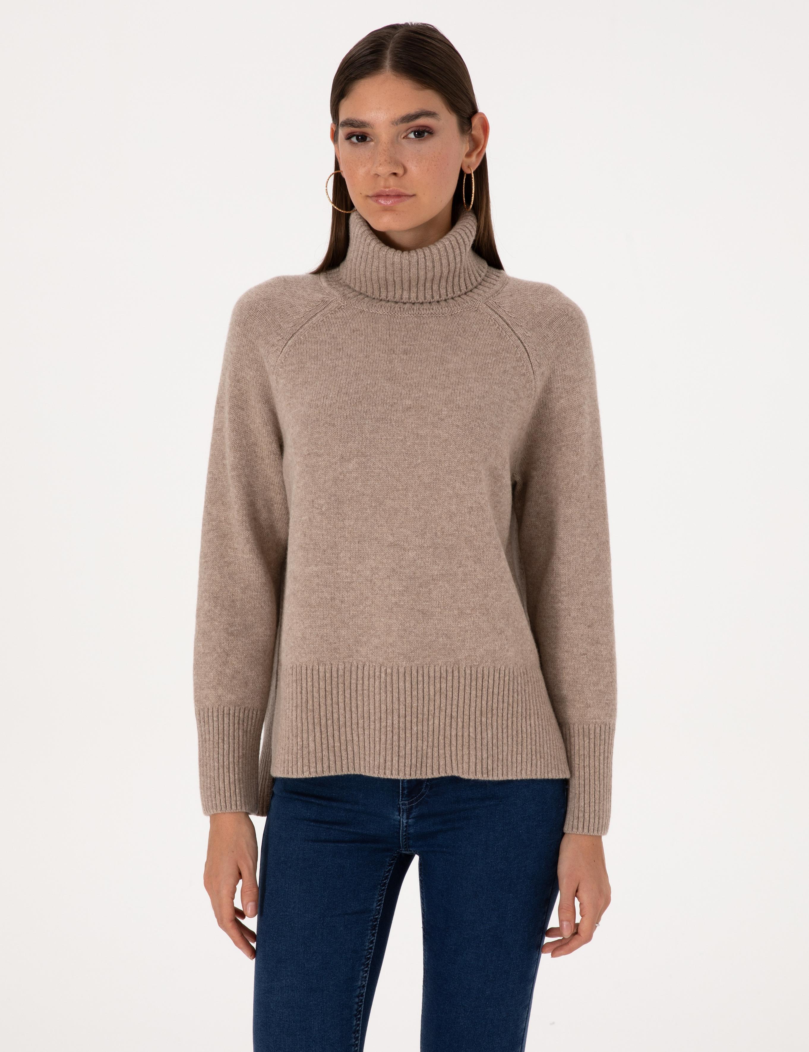 Vizon Comfort Fit Yün Karışımlı Balıkçı Yaka Kazak