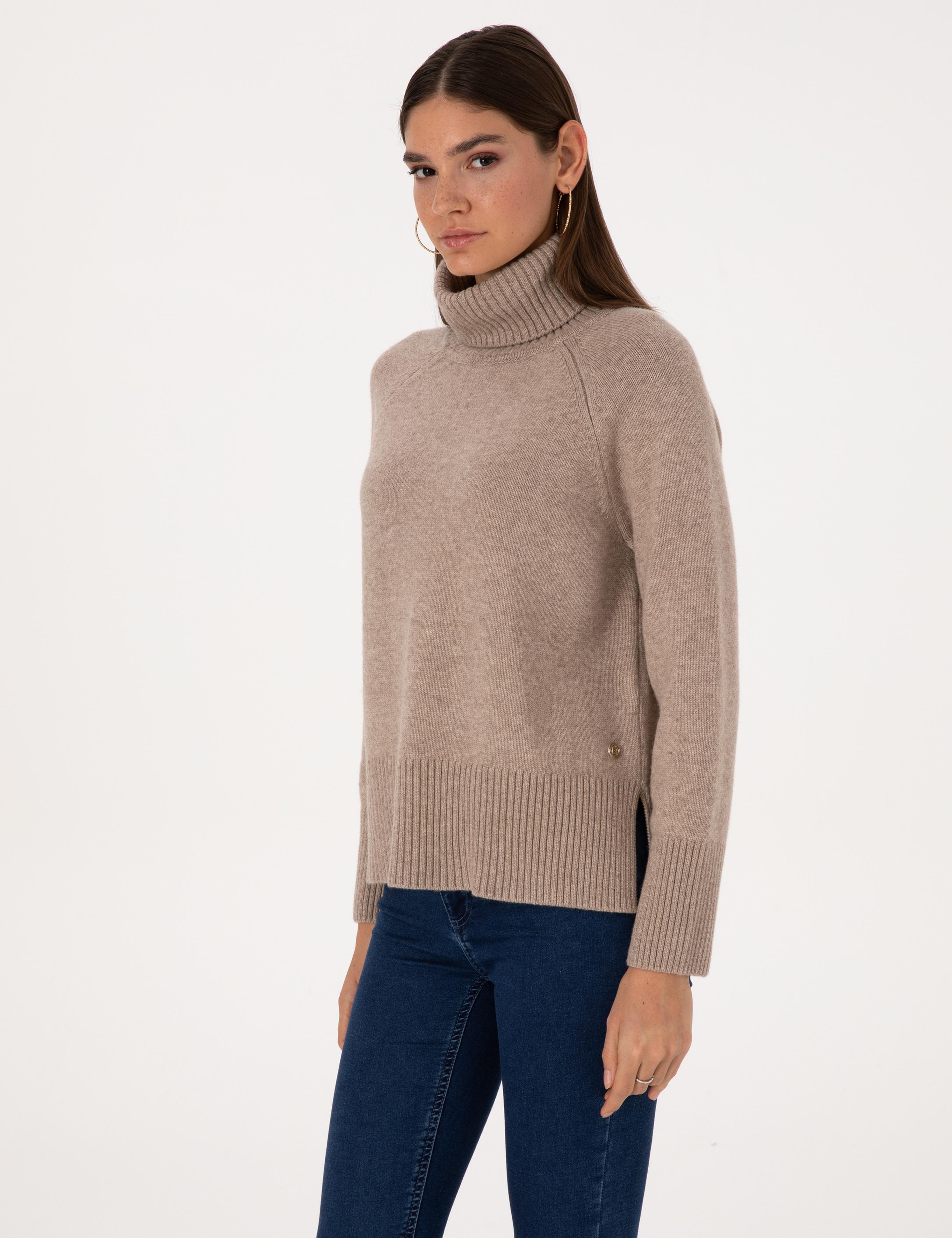 Vizon Comfort Fit Yün Karışımlı Balıkçı Yaka Kazak