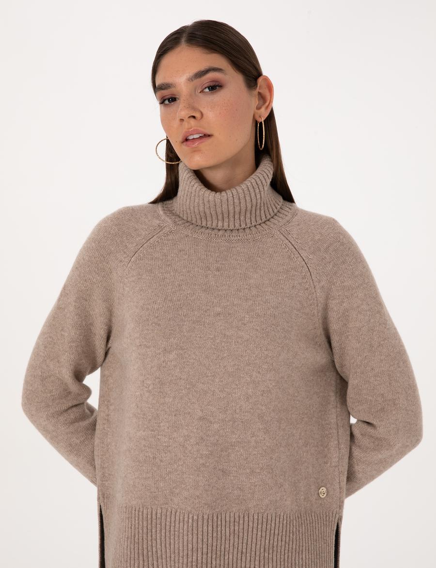 Vizon Comfort Fit Yün Karışımlı Balıkçı Yaka Kazak