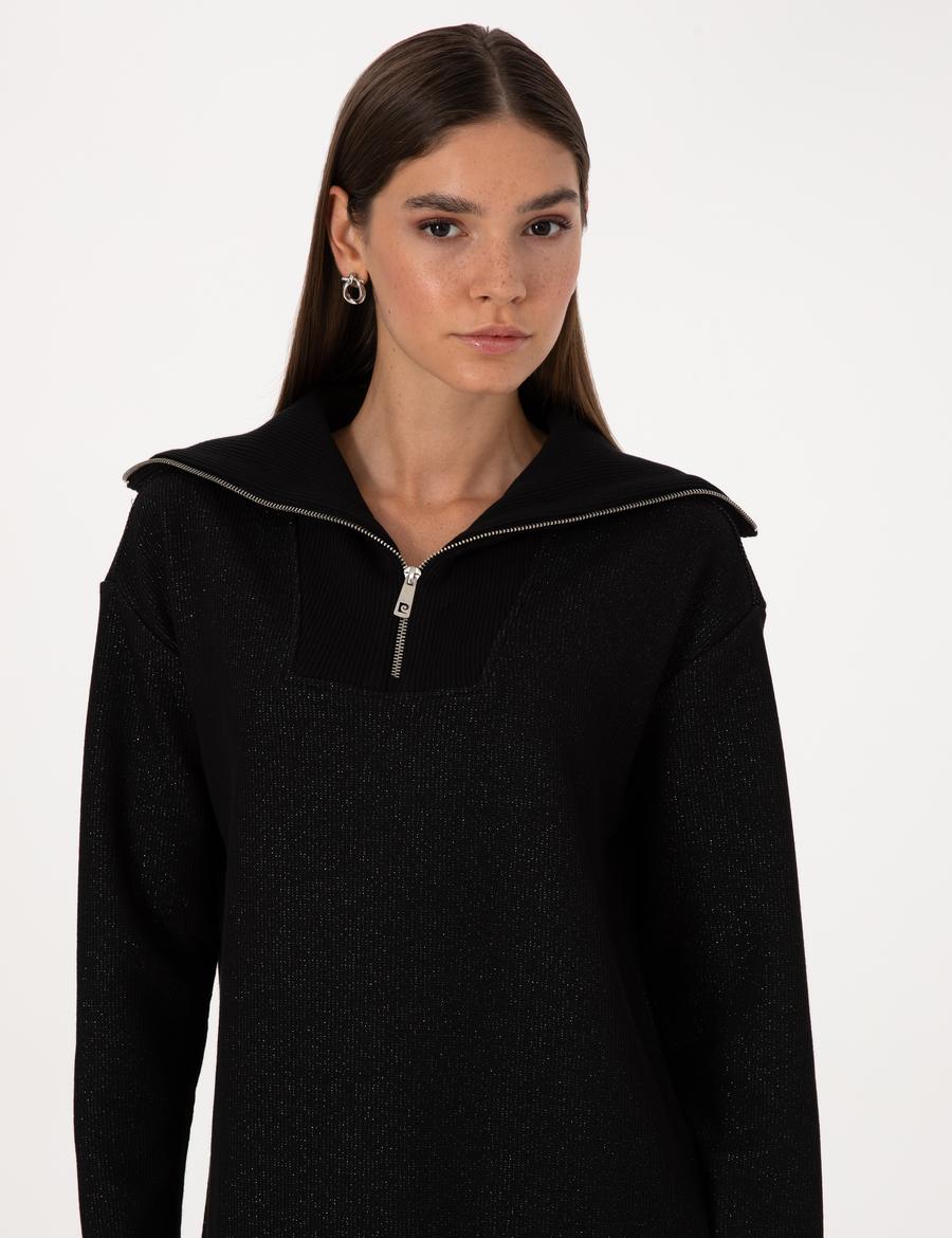 Siyah Comfort Fit Sweatshirt