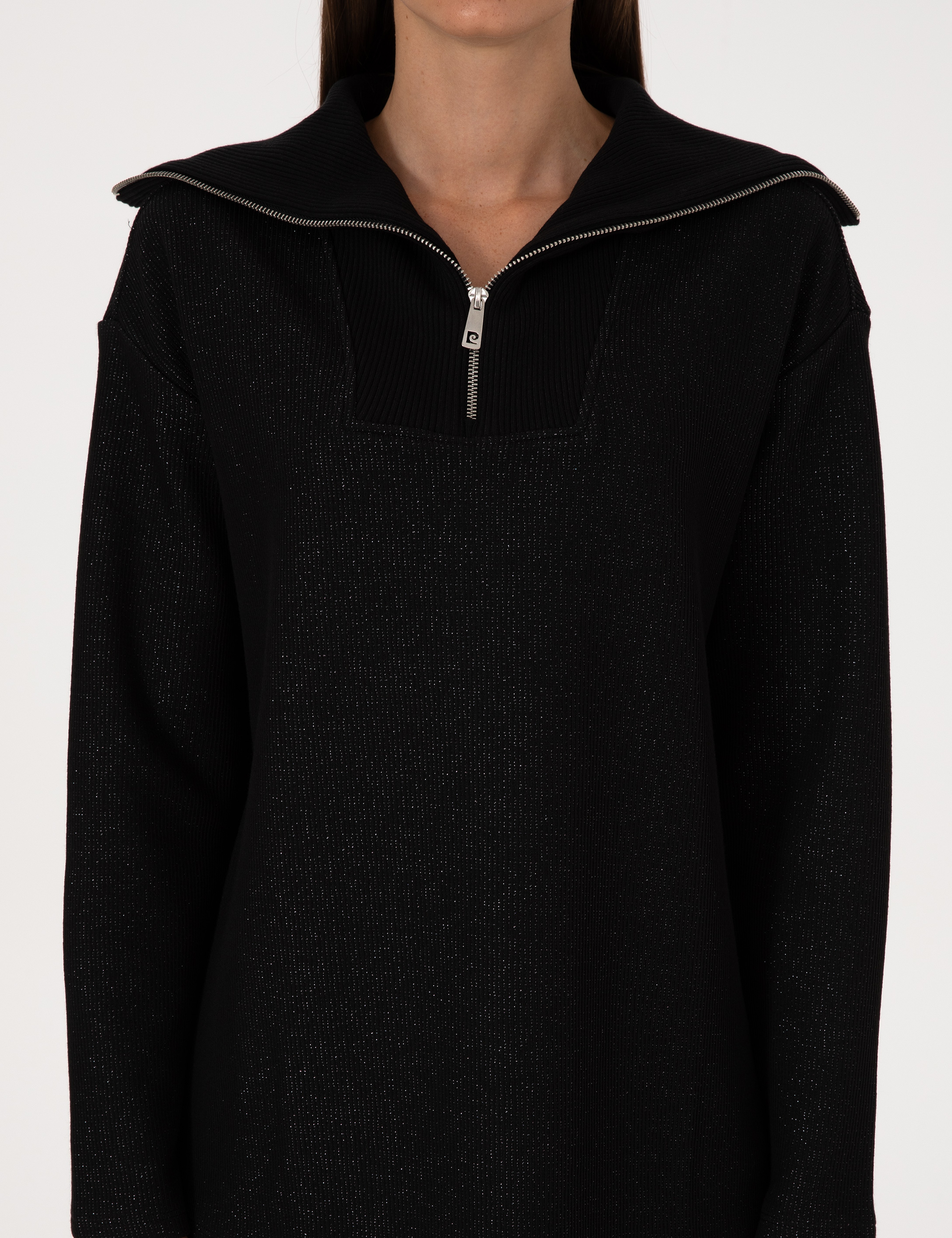Siyah Comfort Fit Sweatshirt