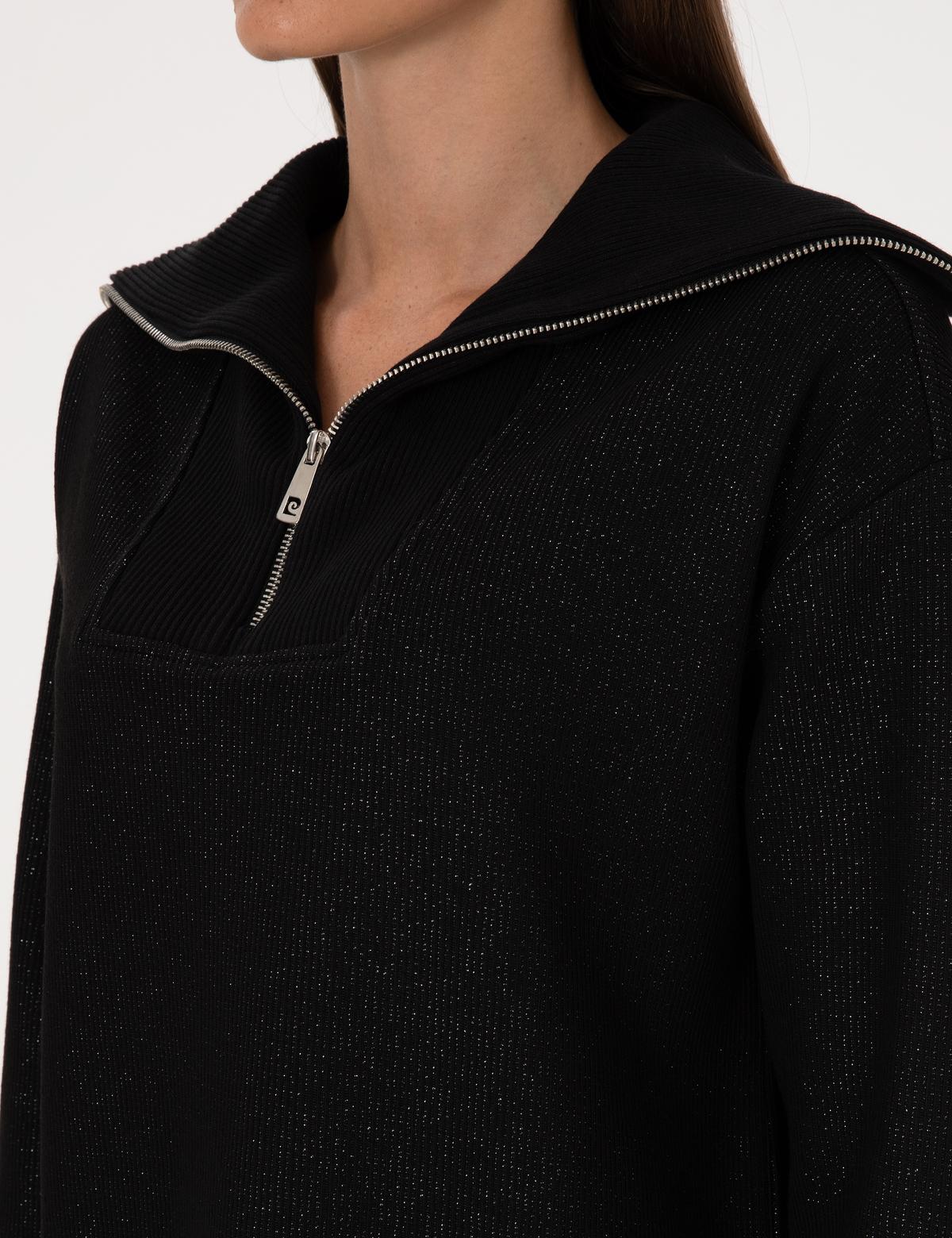 Siyah Comfort Fit Sweatshirt - 50309124003