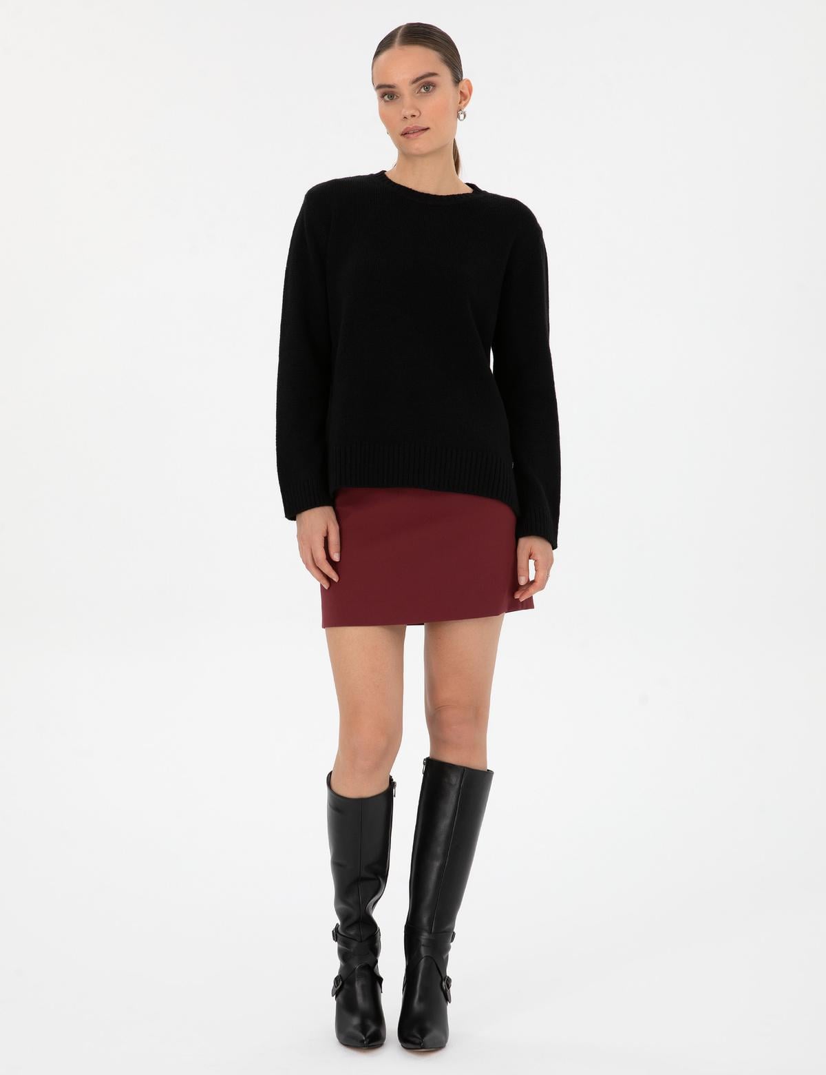 Siyah Comfort Fit Kazak - 50316310004