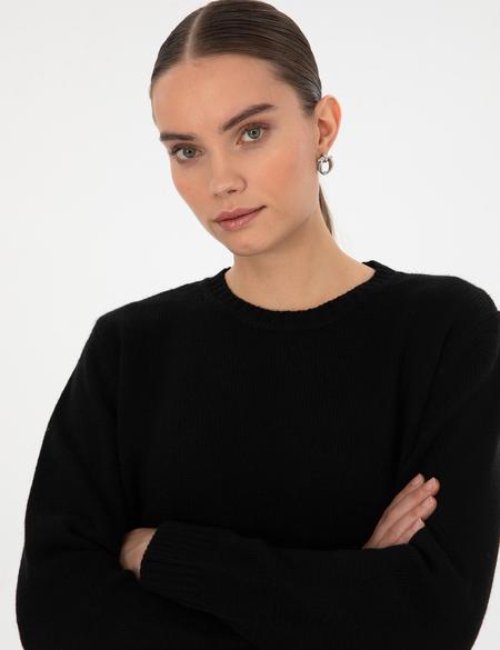 Siyah Comfort Fit Kazak - 50316310004