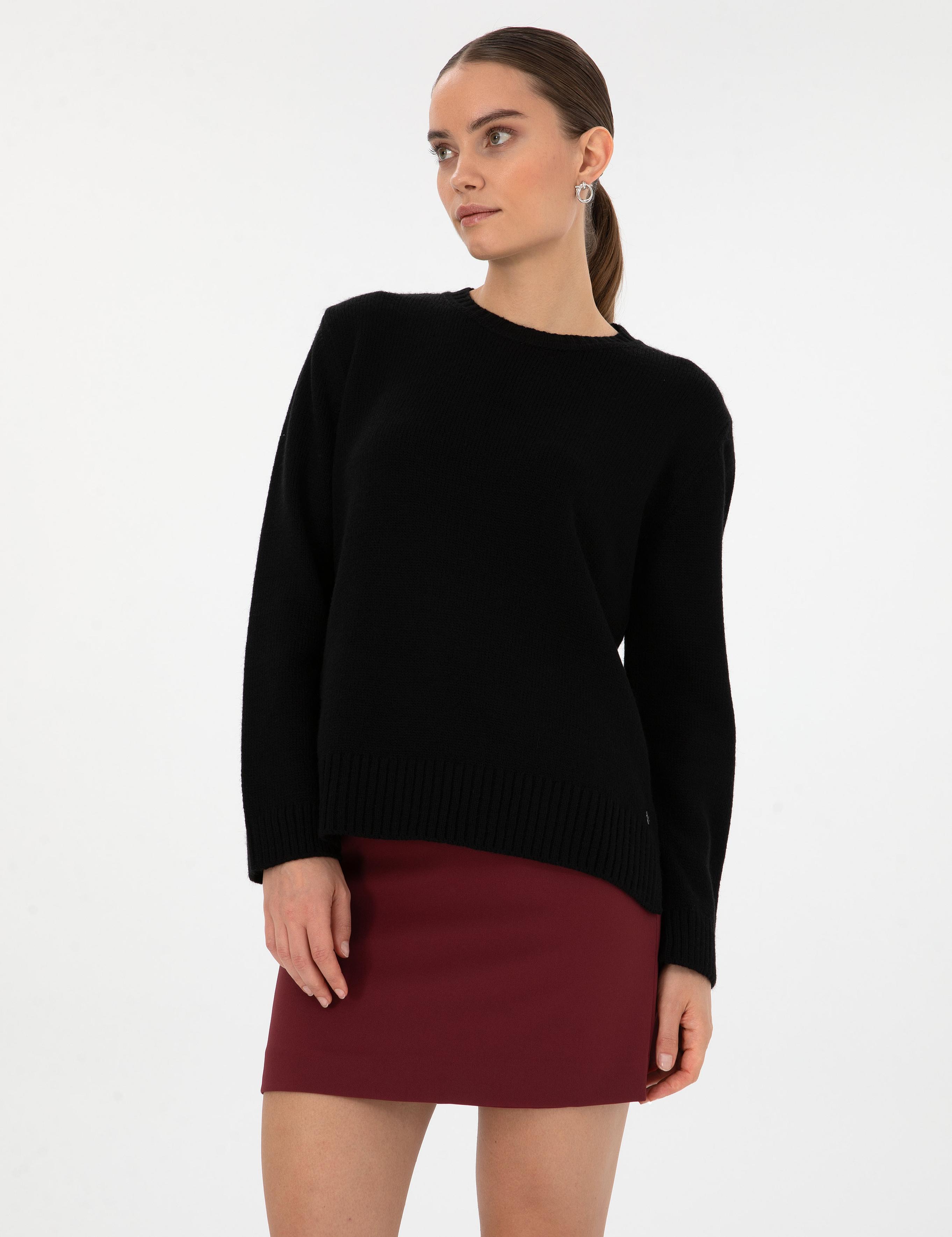 Siyah Comfort Fit Kazak