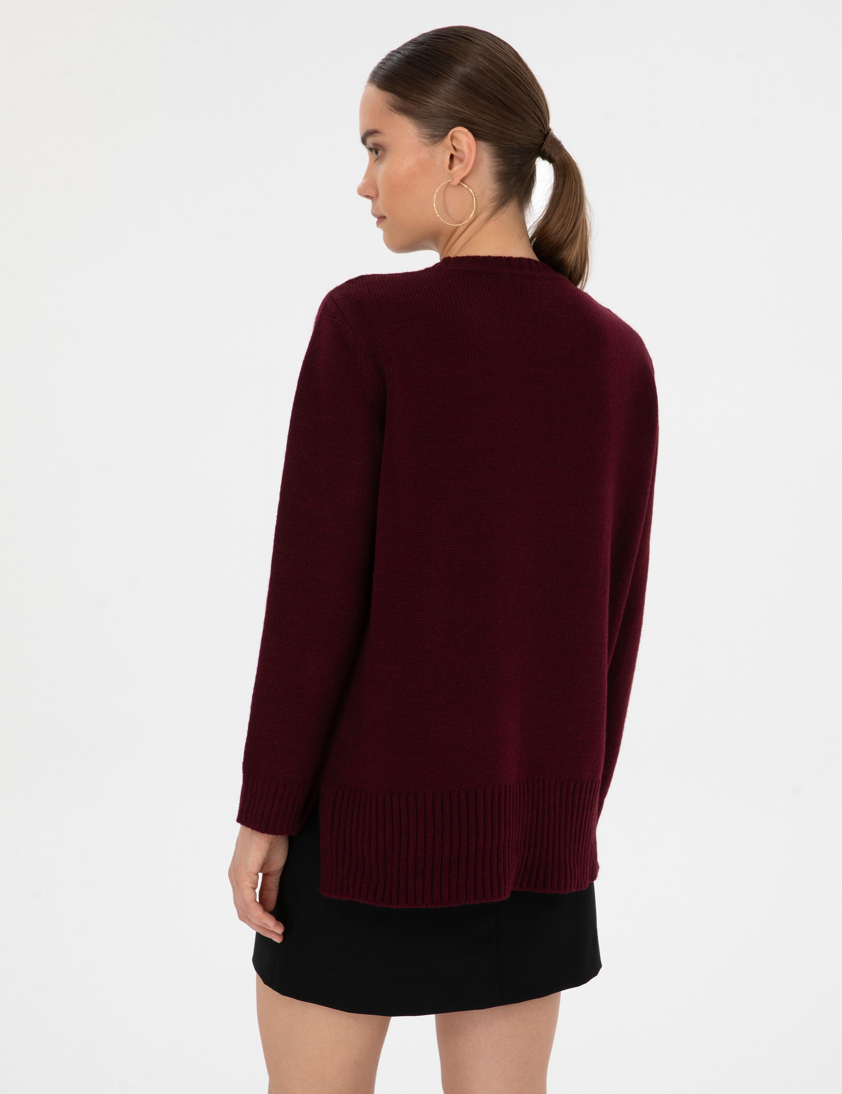 Vişne Comfort Fit Kazak