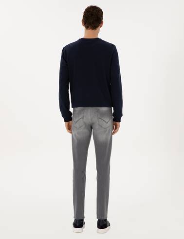 Gri Slim Fit Jean Pantolon