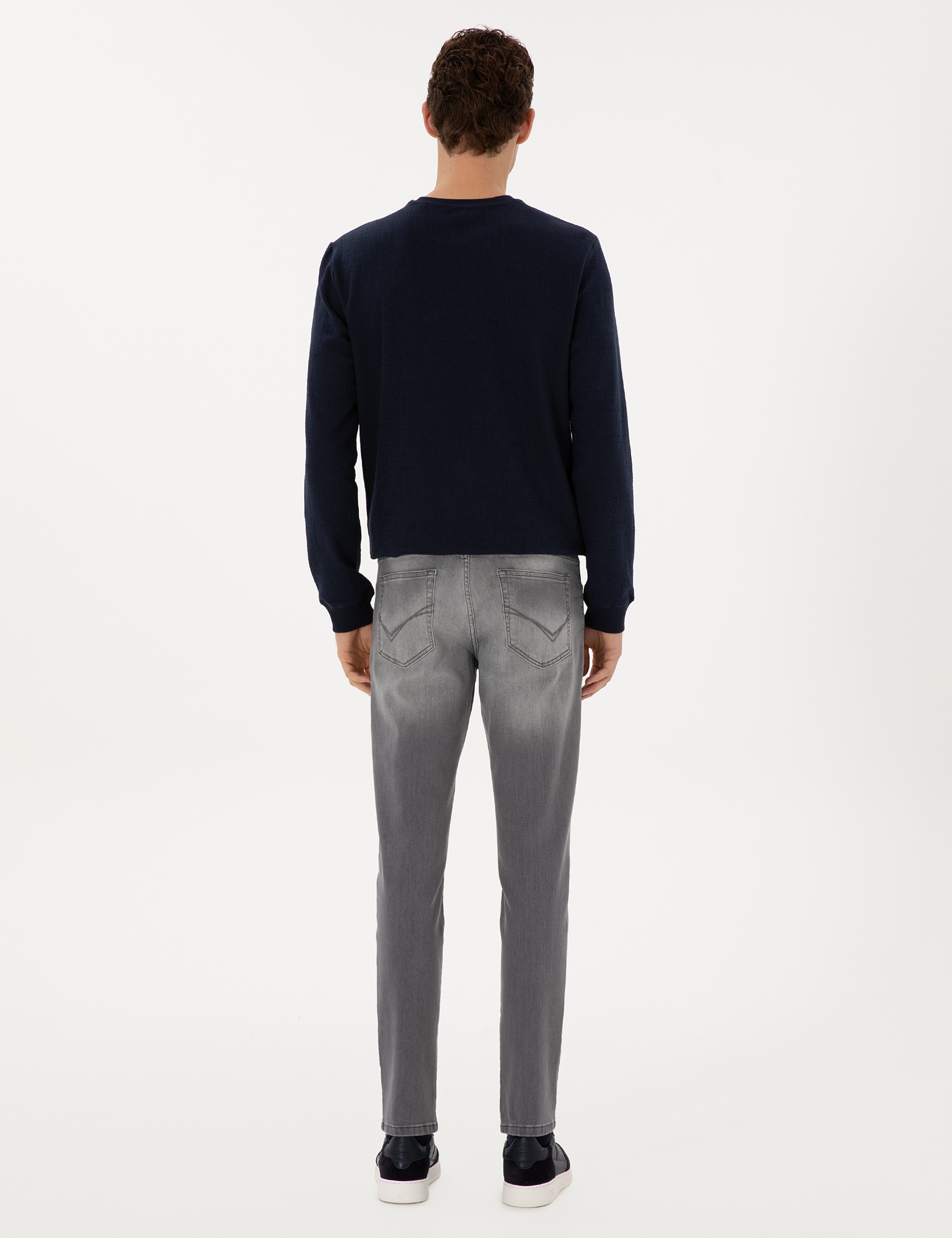 Gri Slim Fit Jean Pantolon