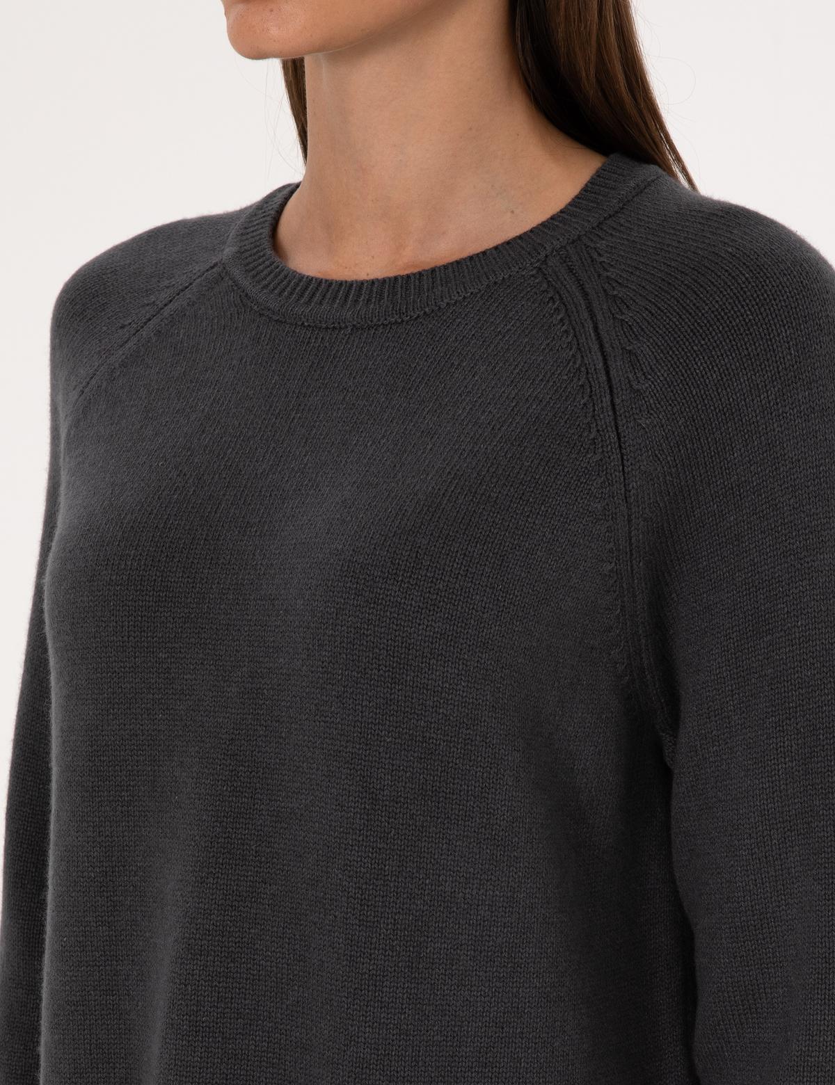 Antrasit Comfort Fit Yün Karışımlı Kazak - 50316659017