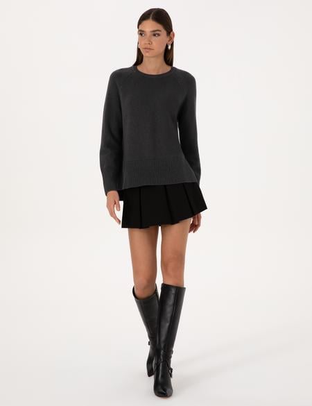 Antrasit Comfort Fit Yün Karışımlı Kazak - 50316659017