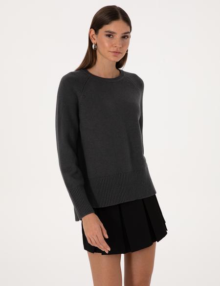 Antrasit Comfort Fit Yün Karışımlı Kazak - 50316659017