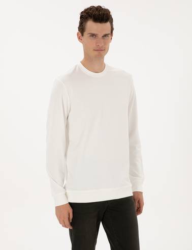 Ekru Regular Fit Sweatshirt