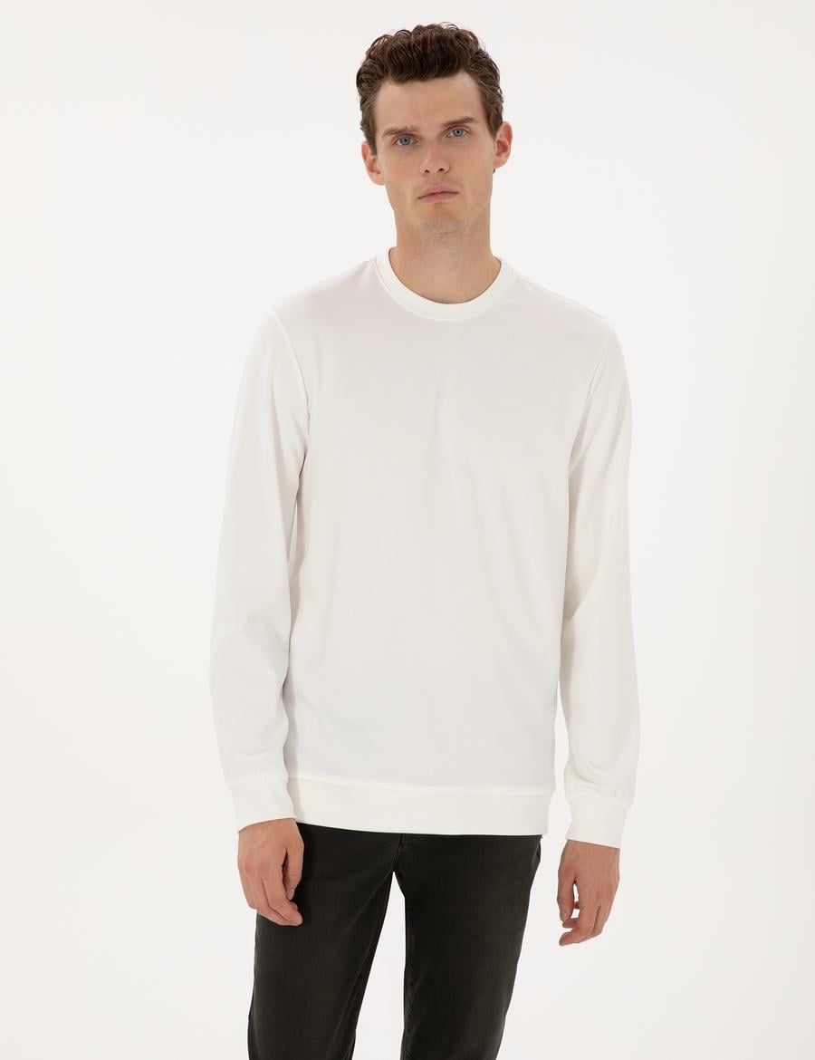Ekru Regular Fit Sweatshirt