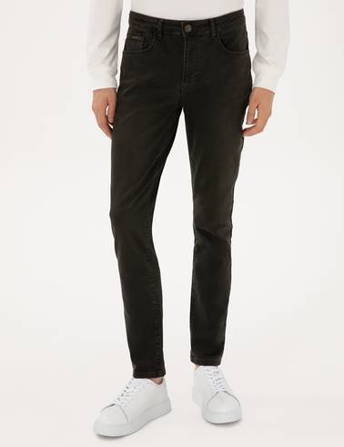 Haki Slim Fit Jean Pantolon