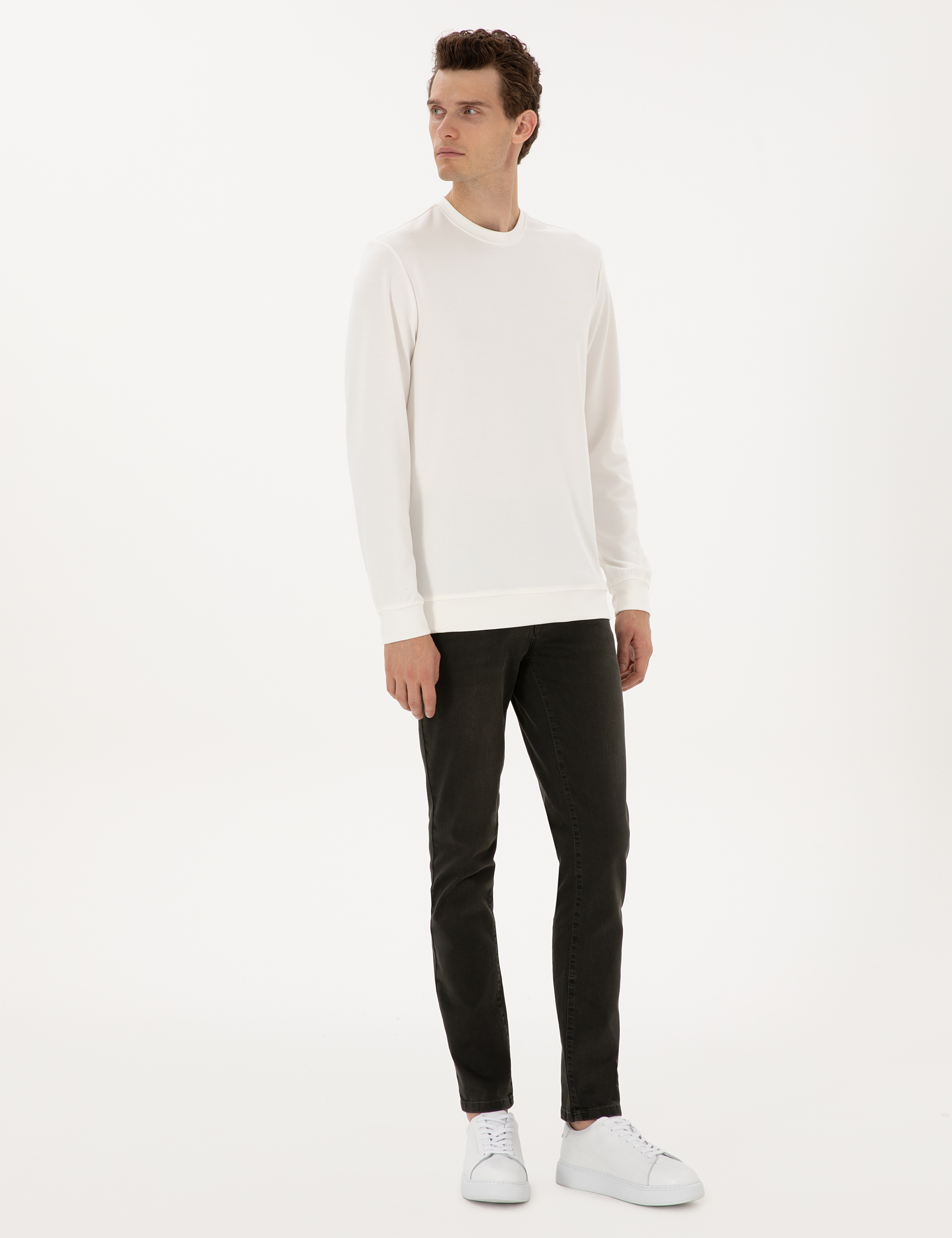 Haki Slim Fit Jean Pantolon - Image 3