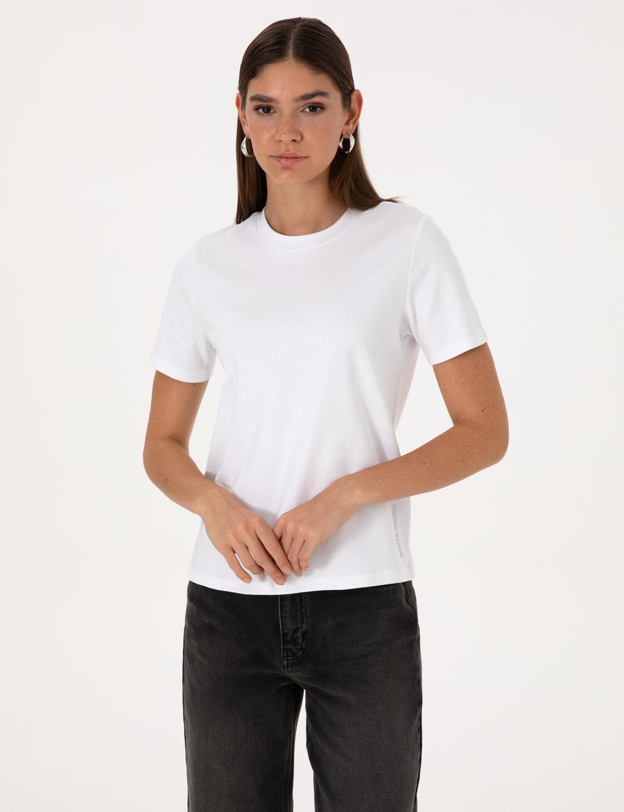 Beyaz Regular Fit Basic Tişört