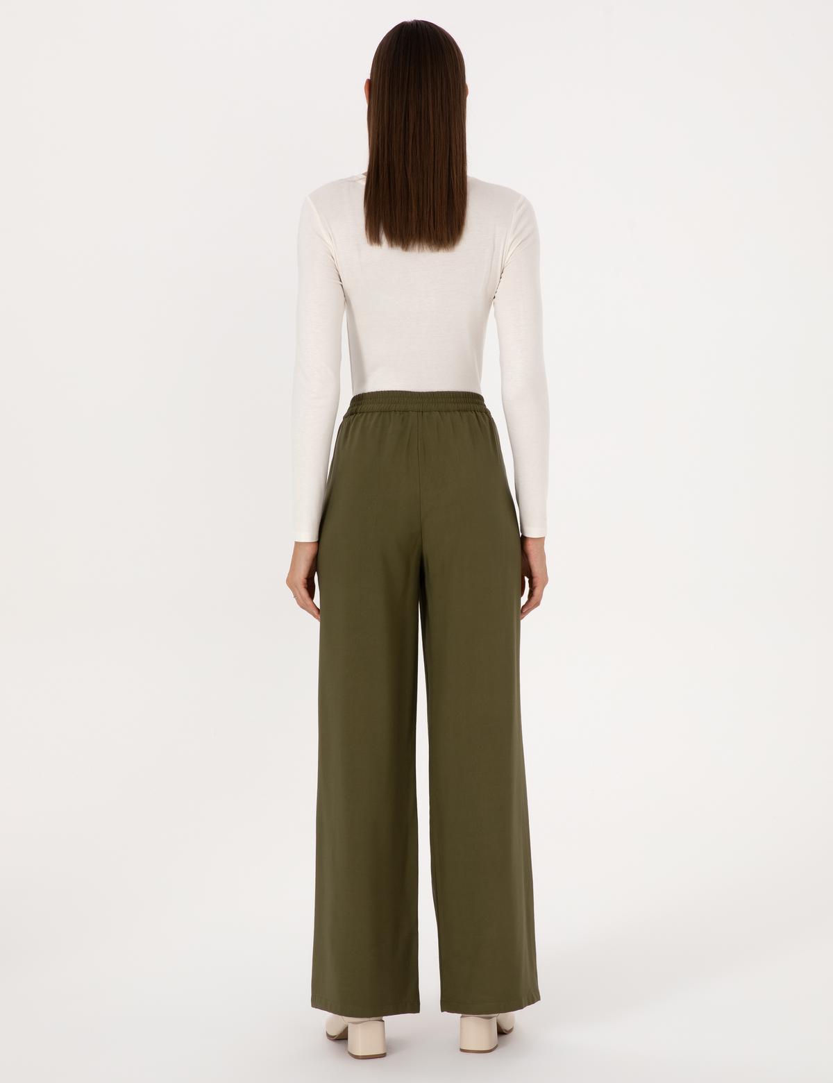 Haki Loose Fit Kanvas Pantolon - 50314119023