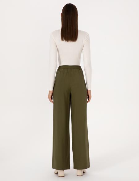 Haki Loose Fit Kanvas Pantolon - 50314119023