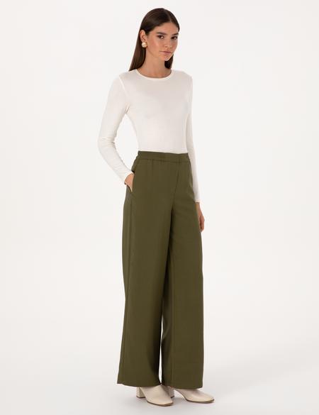 Haki Loose Fit Kanvas Pantolon - 50314119023