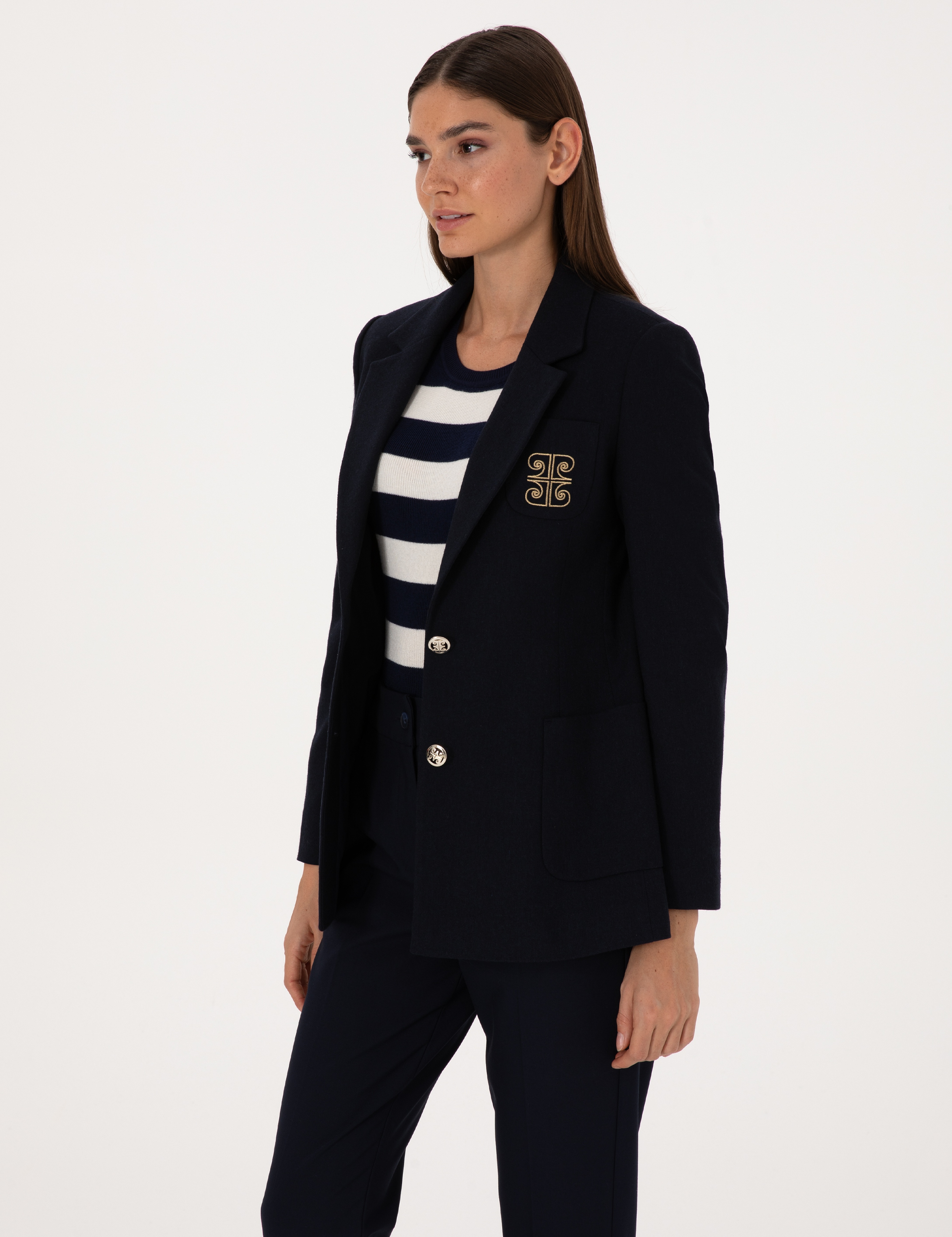 Lacivert Slim Fit Ceket - Image 3