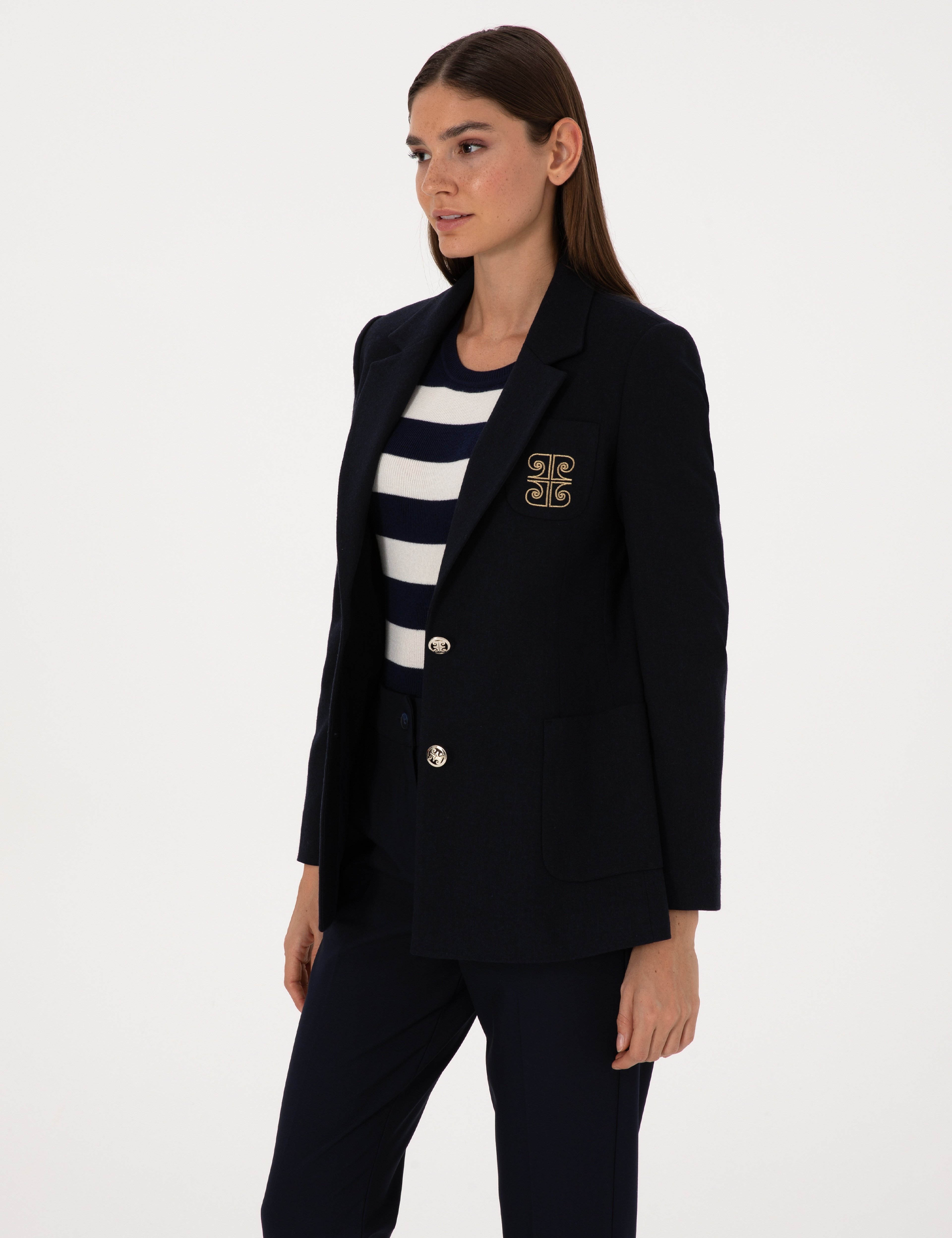 Lacivert Slim Fit Ceket