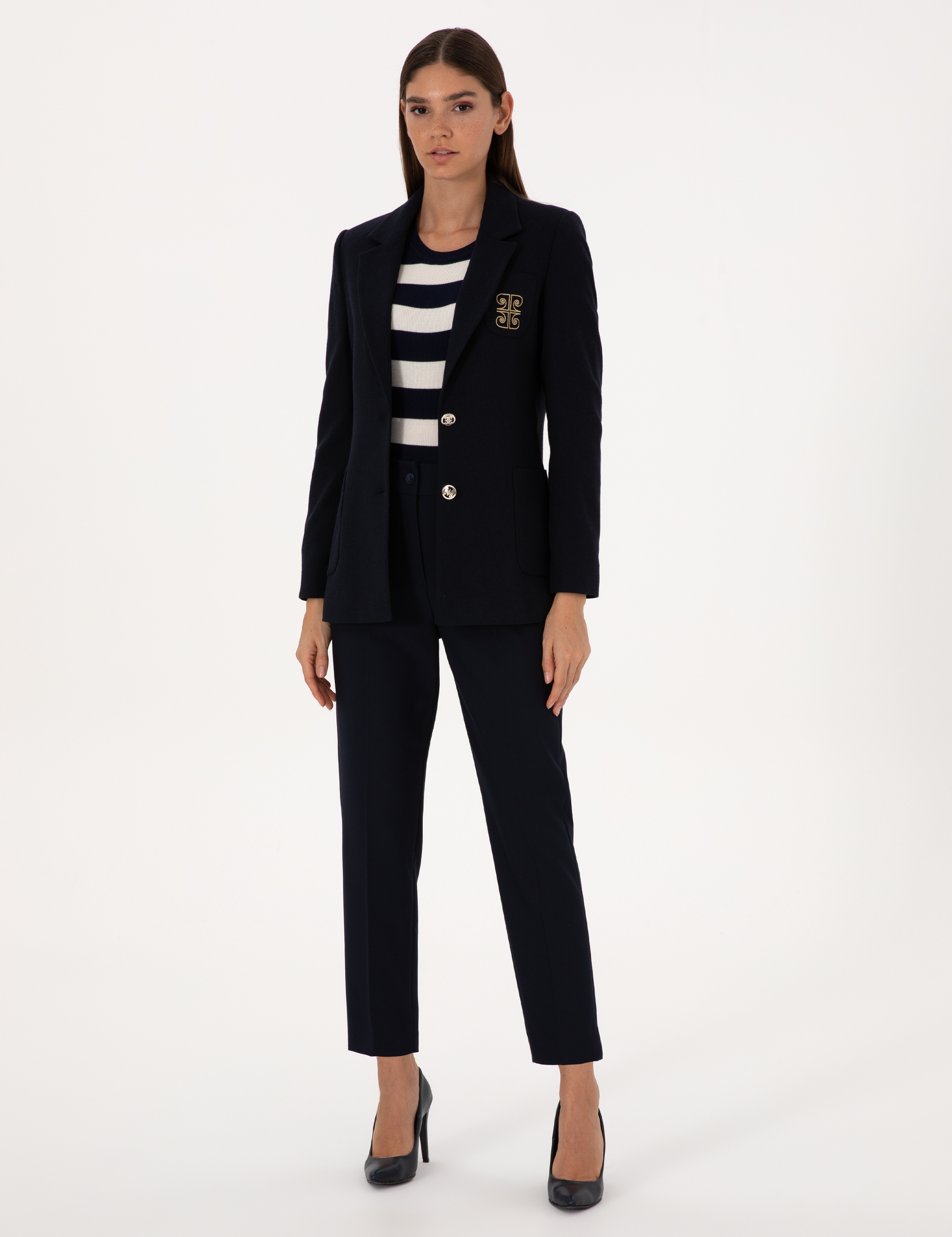Lacivert Slim Fit Ceket - Image 4