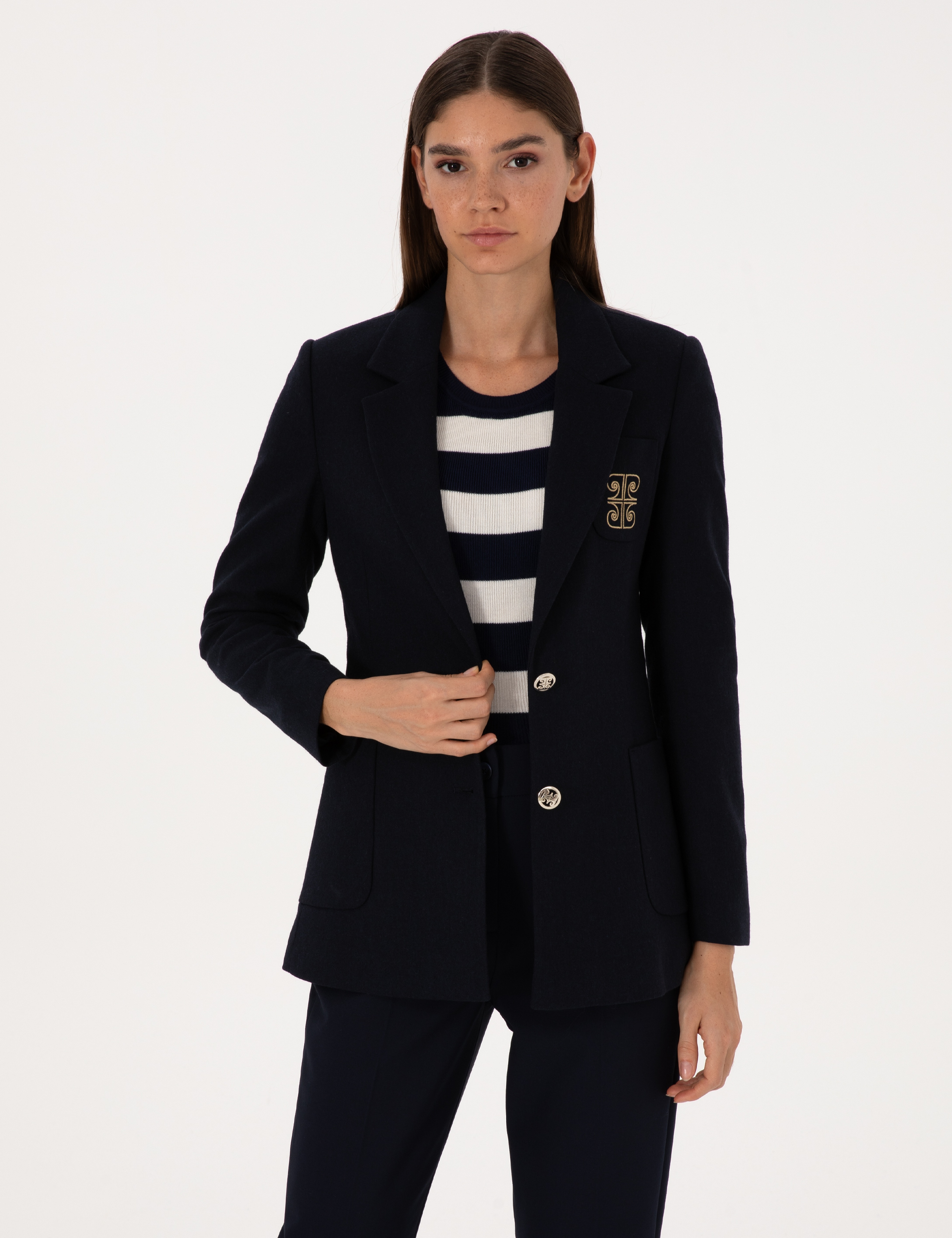 Lacivert Slim Fit Ceket - Image 1