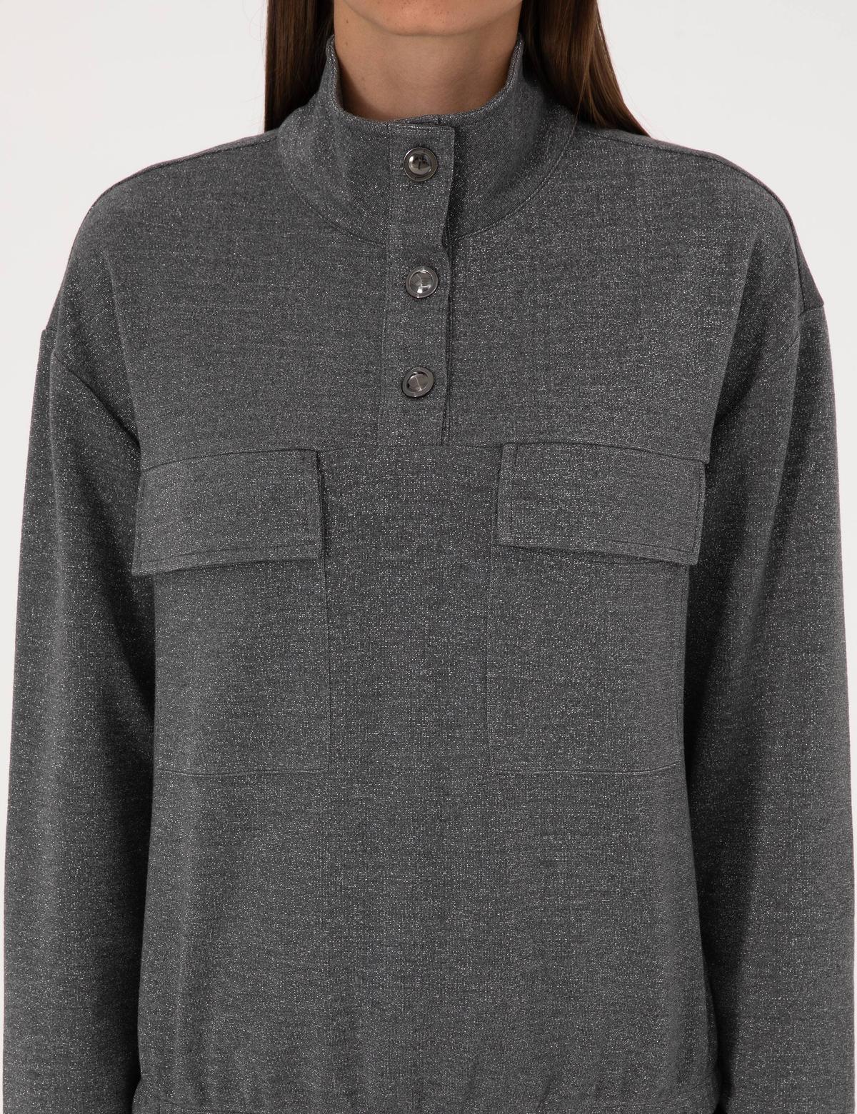 Gri Oversize Sweatshirt - 50309089010