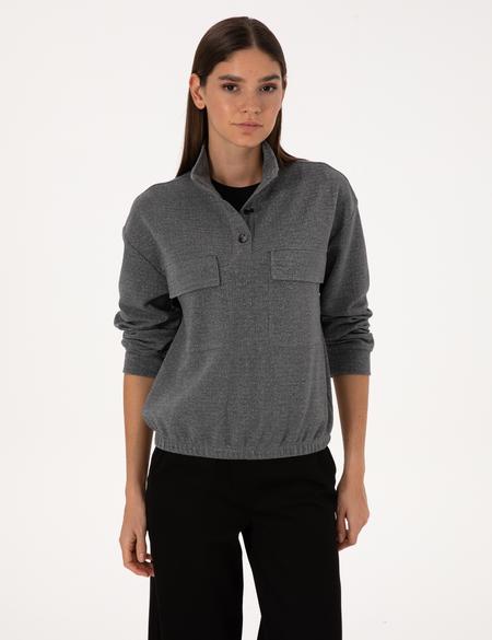 Gri Oversize Sweatshirt - 50309089010