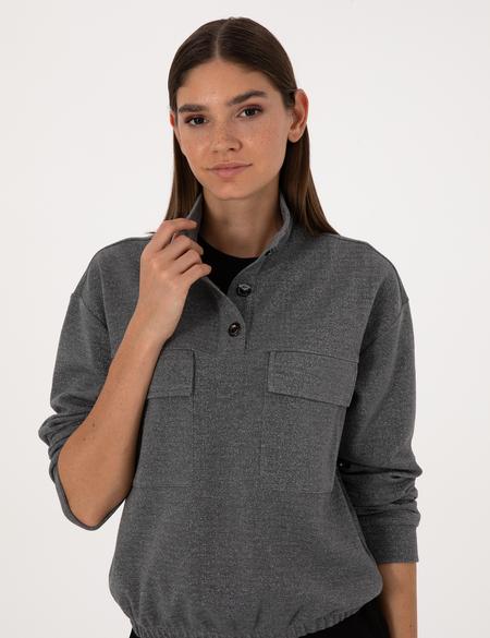 Gri Oversize Sweatshirt - 50309089010