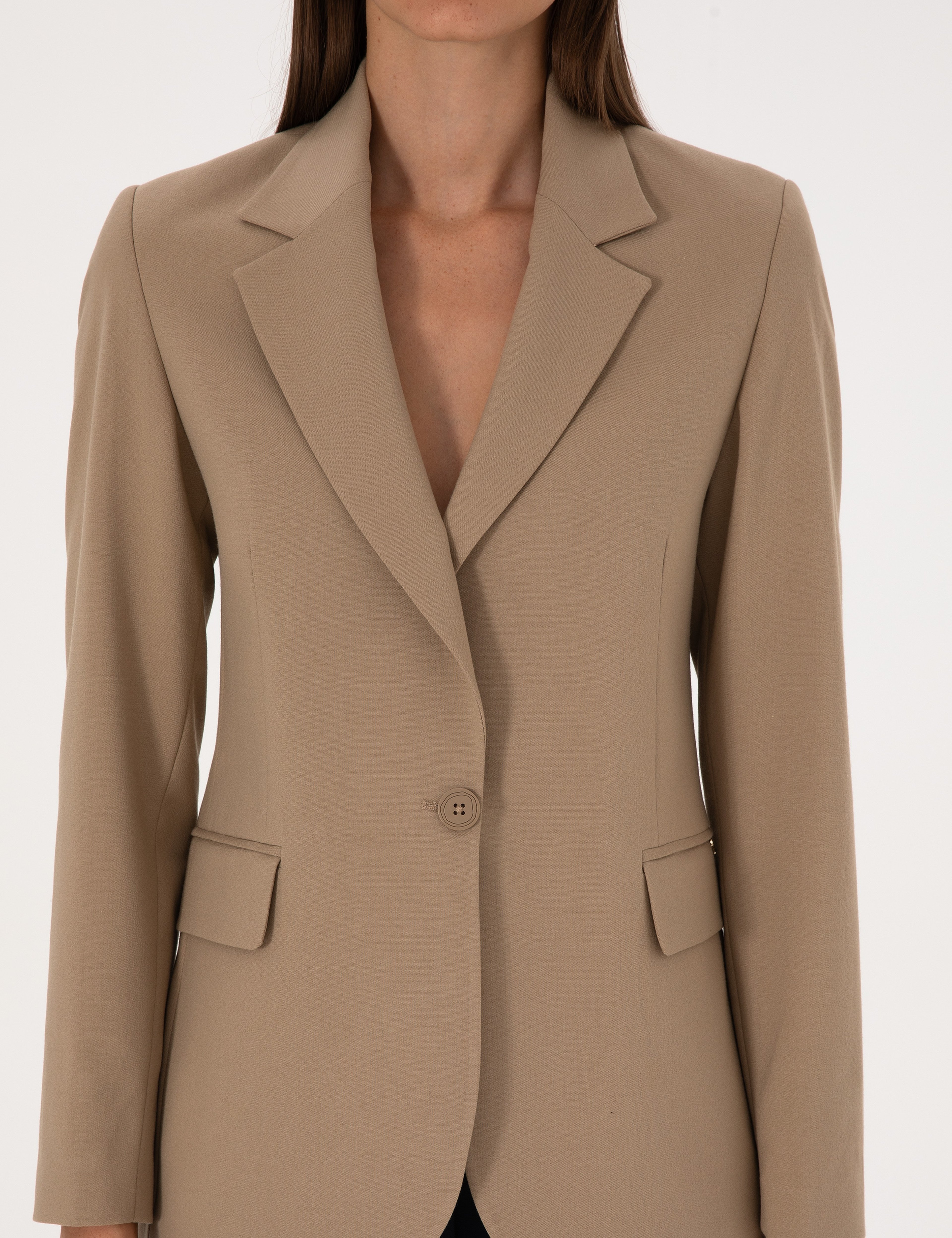 Bej Slim Fit Ceket - Image 7