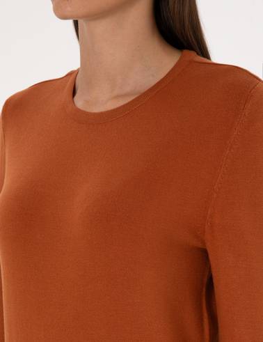 Tarçın Slim Fit Bisiklet Yaka Basic Kazak