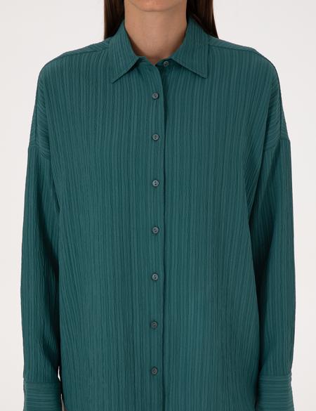 Zümrüt Oversize Uzun Kollu Gömlek - 50318232043