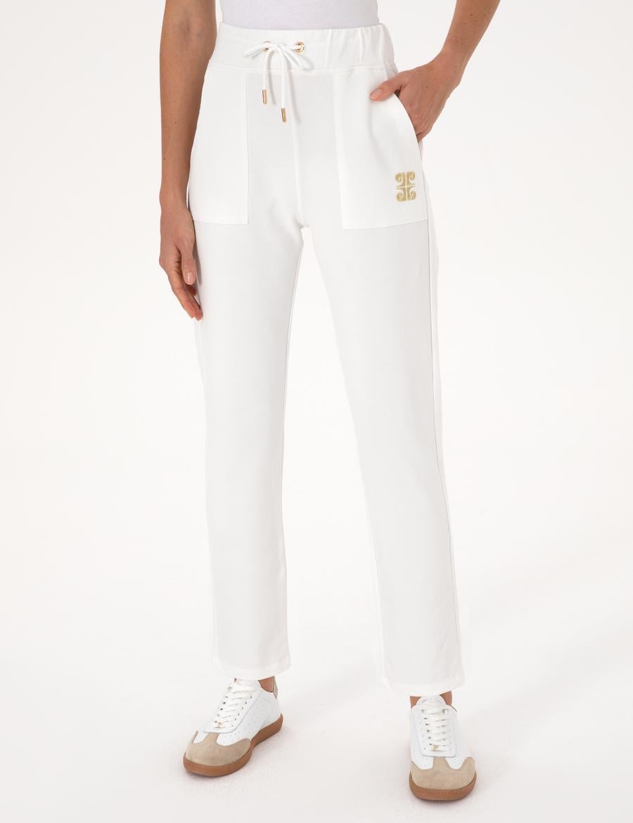 Ekru Kargo Fit Eşofman Altı