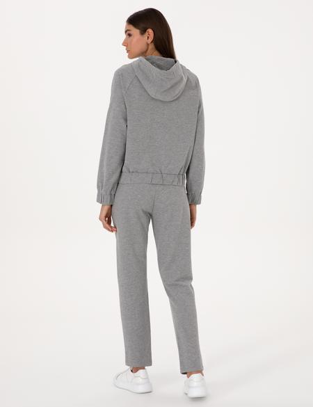 Gri Melanj Kargo Fit Eşofman Altı - 50312233051