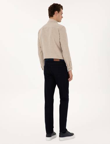 Koyu Lacivert Straight Fit Jean Pantolon