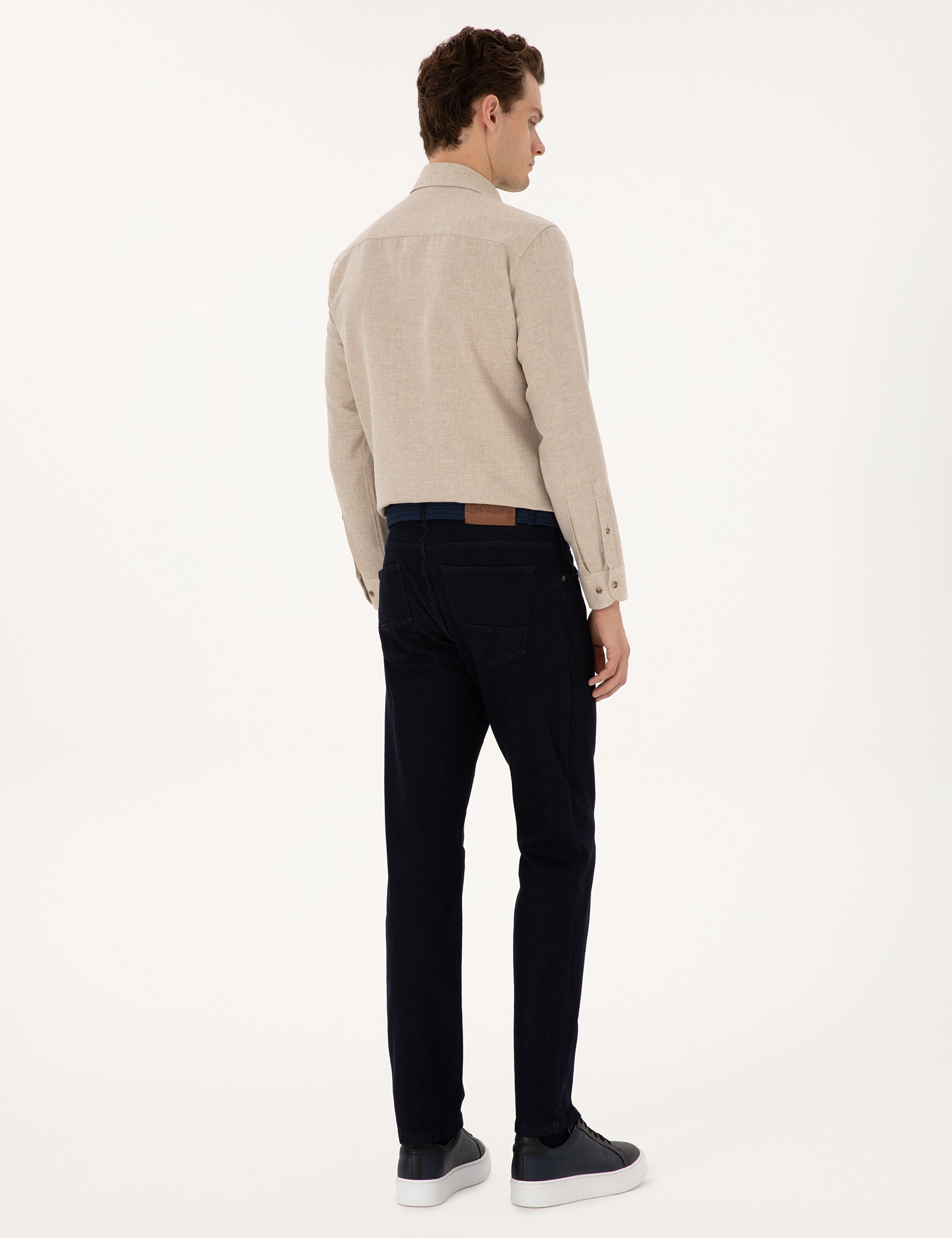 Koyu Lacivert Straight Fit Jean Pantolon - Image 4