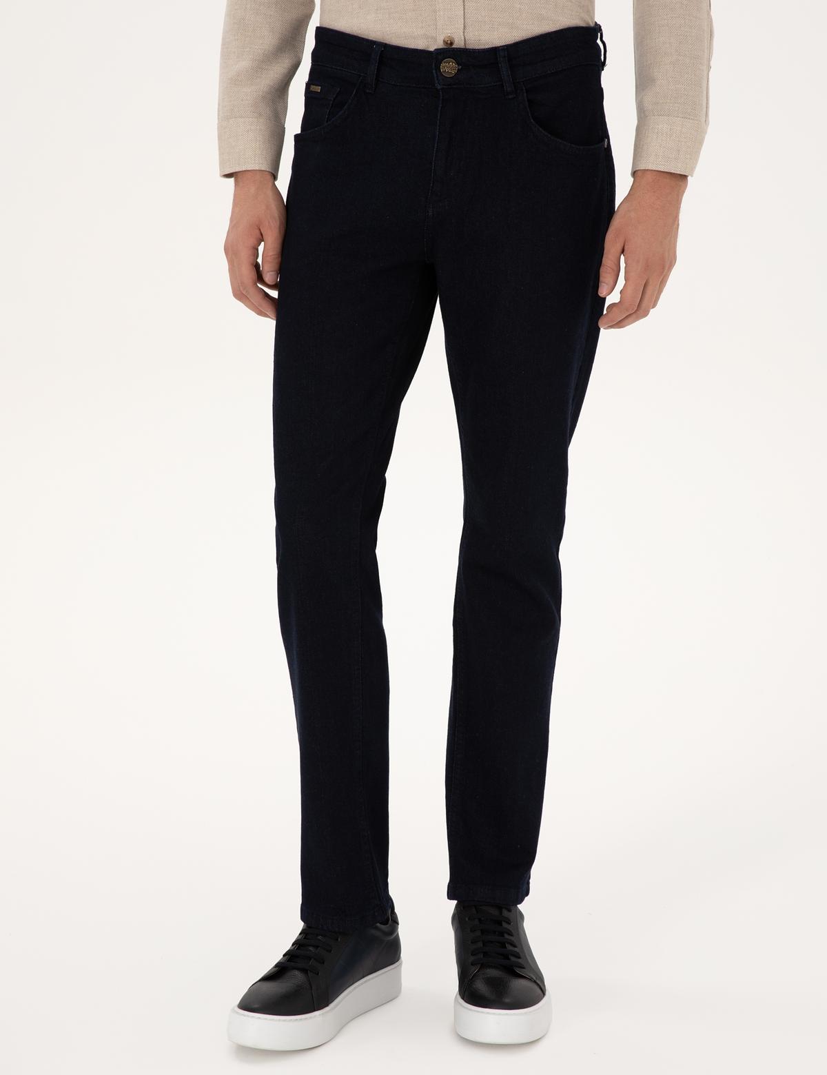 Koyu Lacivert Straight Fit Jean Pantolon - 50315878040