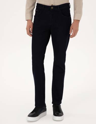 Koyu Lacivert Straight Fit Jean Pantolon
