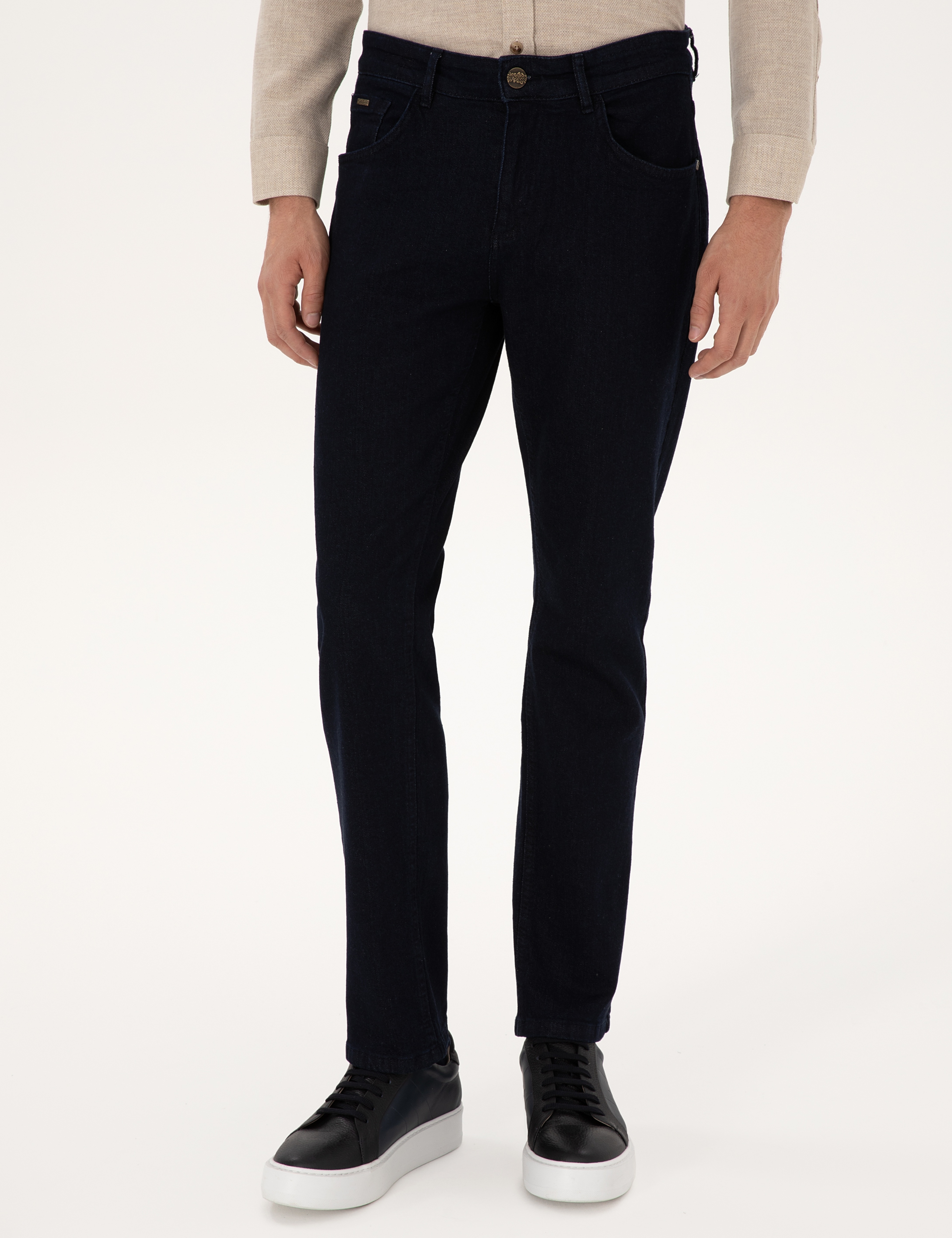 Koyu Lacivert Straight Fit Jean Pantolon - Image 2