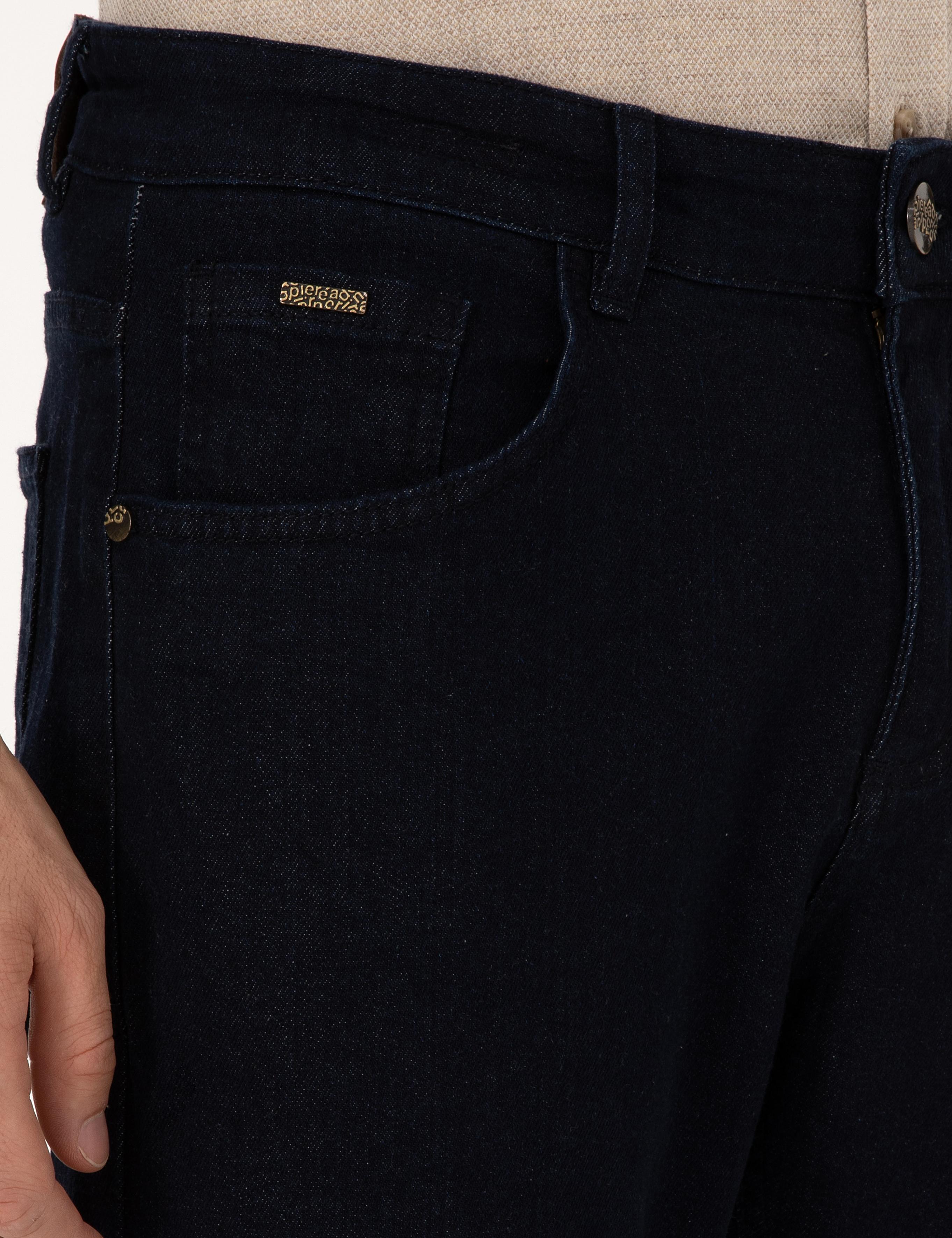 Koyu Lacivert Straight Fit Jean Pantolon