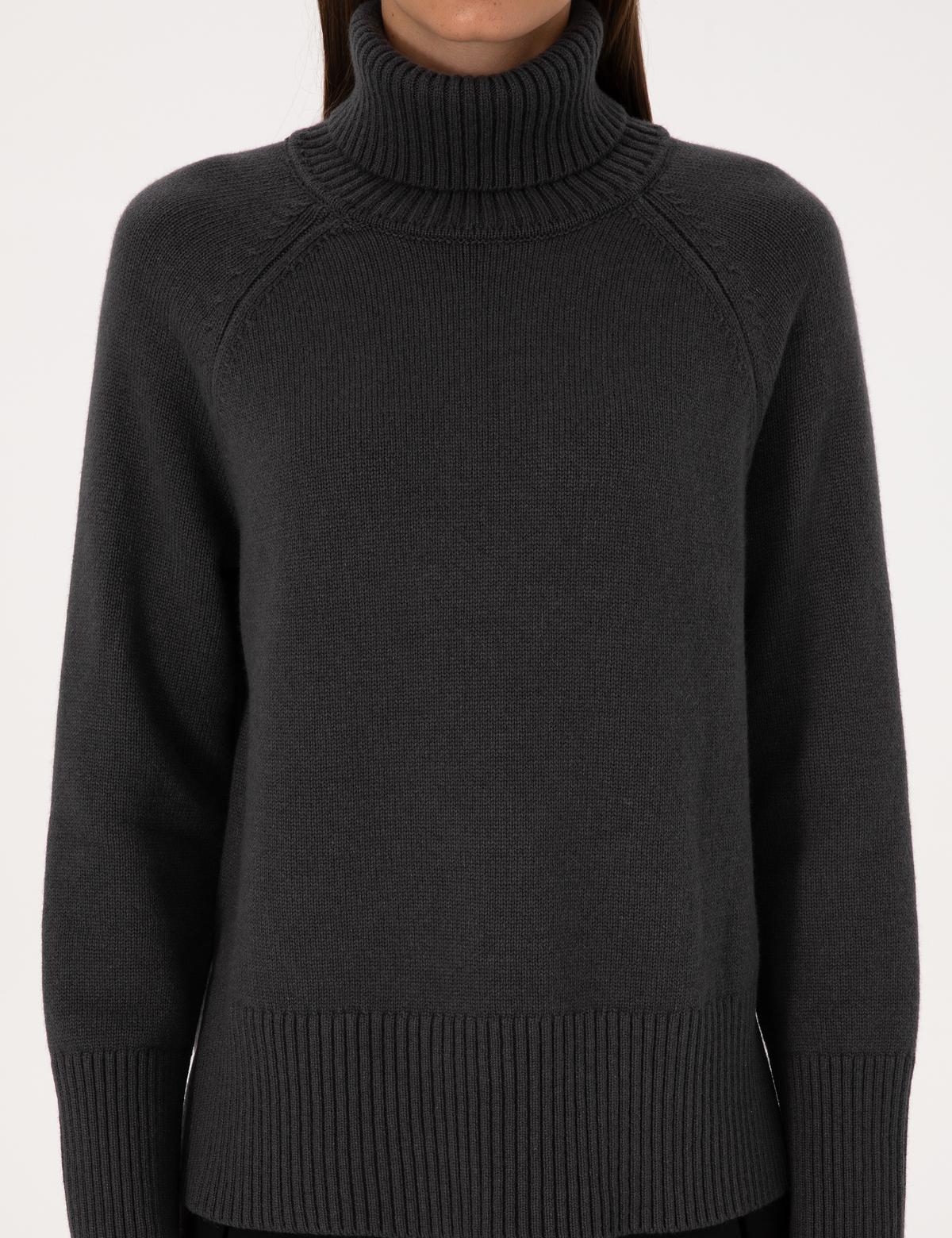 Antrasit Comfort Fit Yün Karışımlı Balıkçı Yaka Kazak - 50316667020