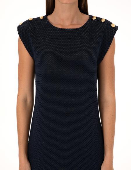 Lacivert A Kesim Örme Elbise - 50318173004