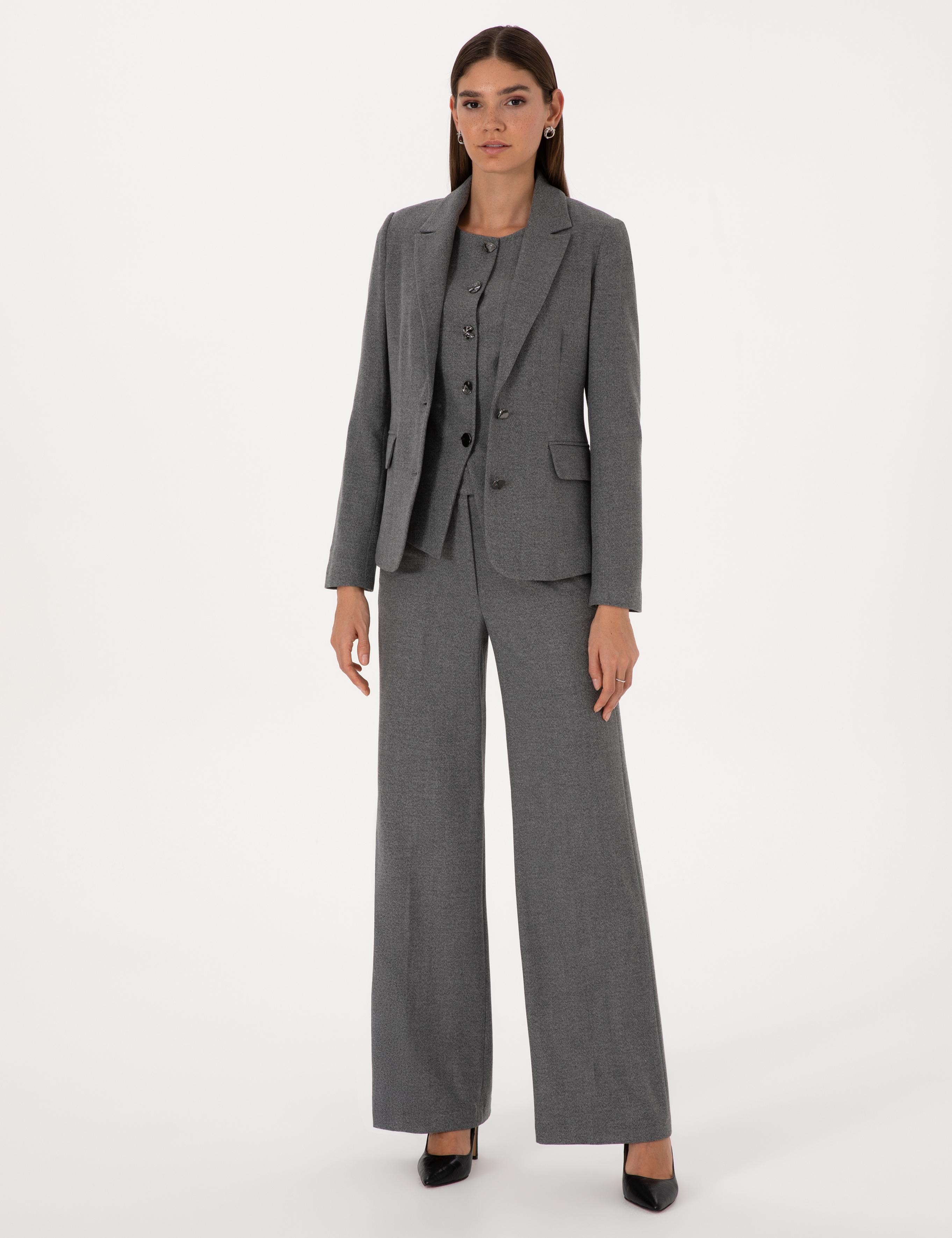 Gri Melanj Slim Fit Ceket