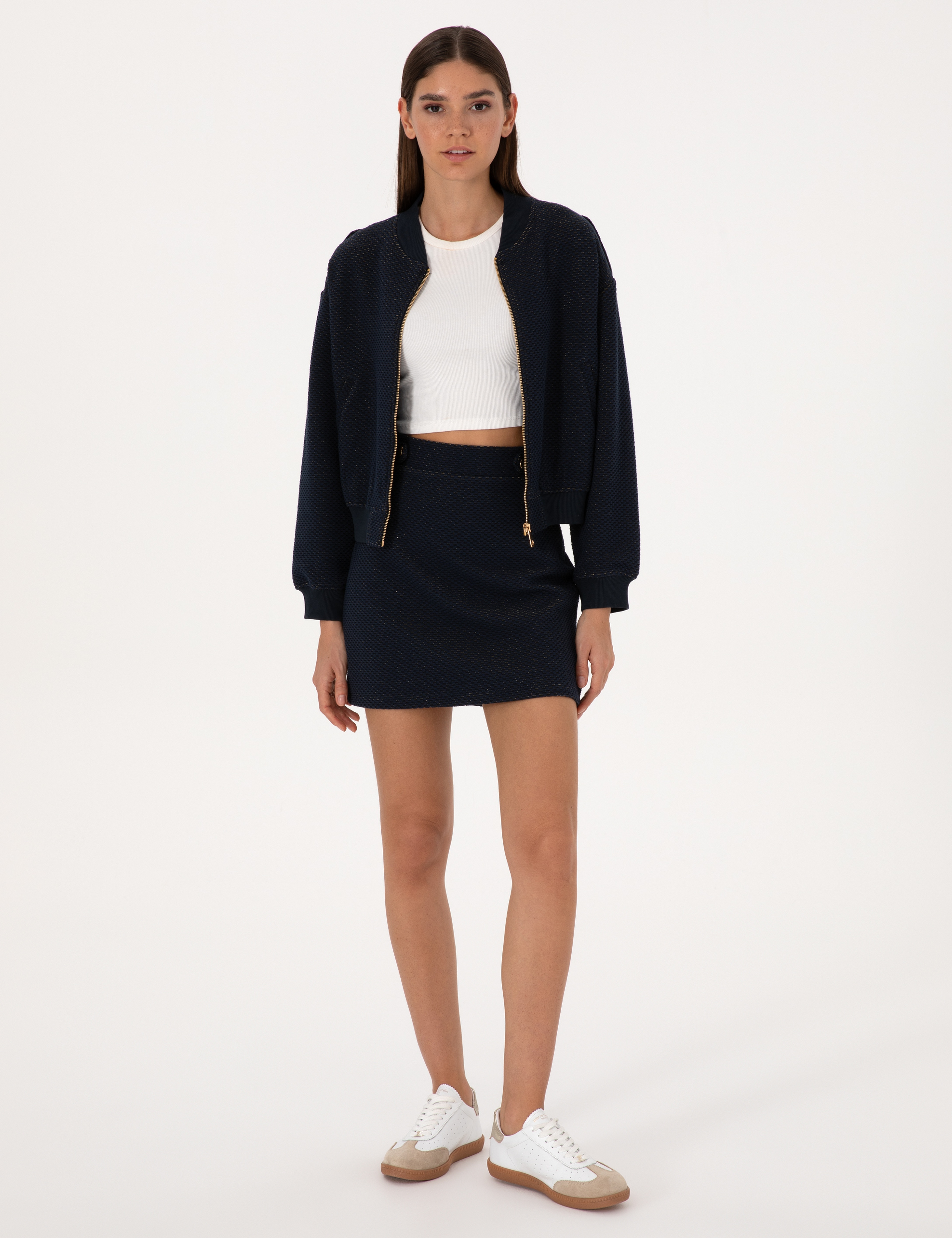 Lacivert Comfort Fit Örme Hırka - Image 4