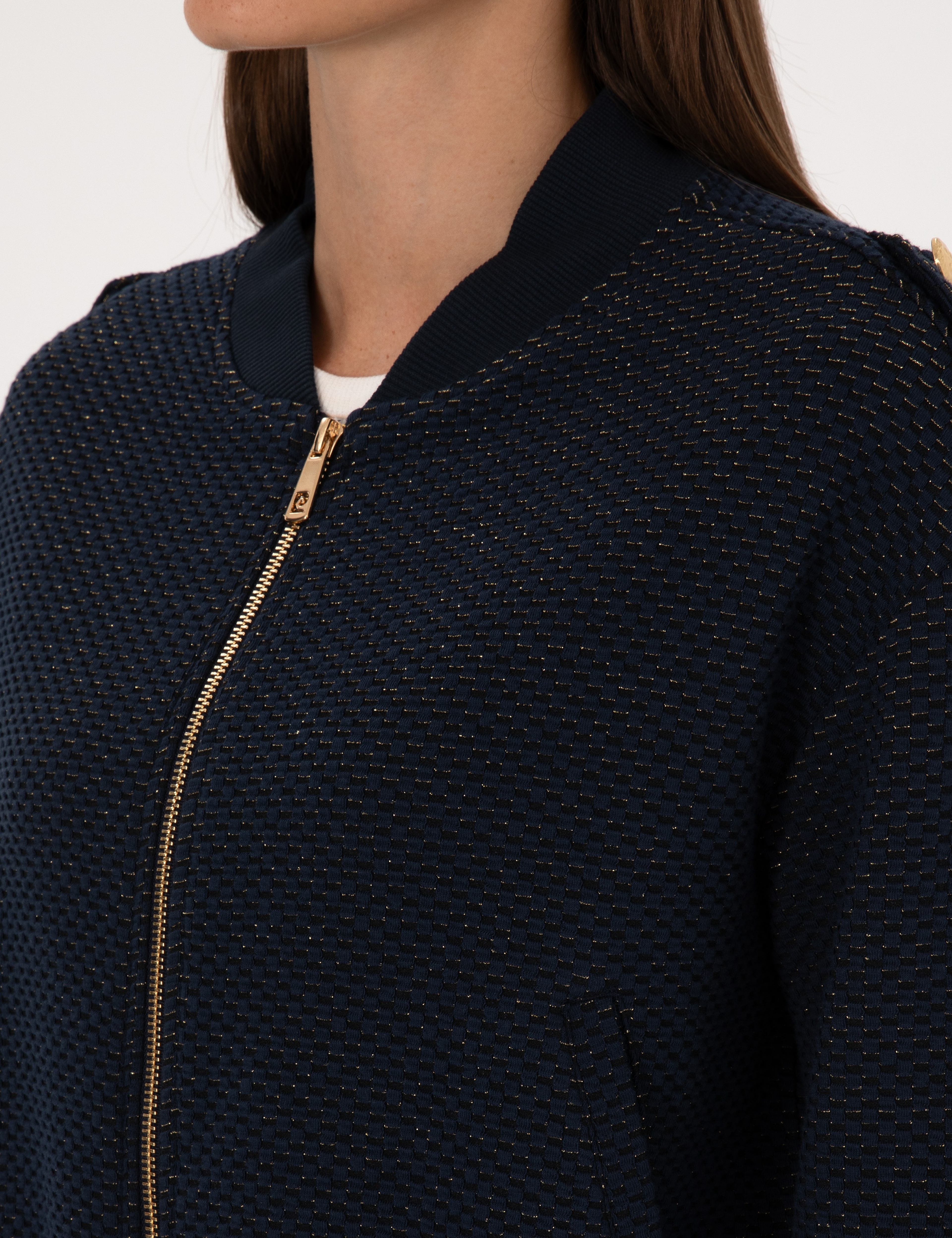 Lacivert Comfort Fit Örme Hırka - Image 7