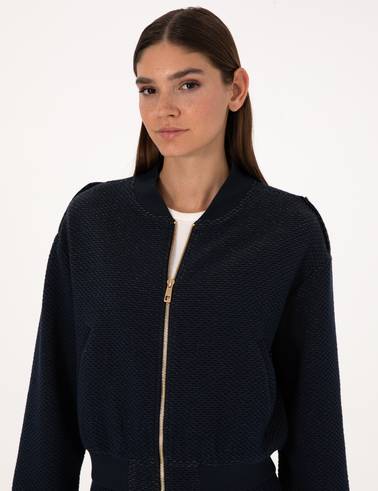 Lacivert Comfort Fit Örme Hırka