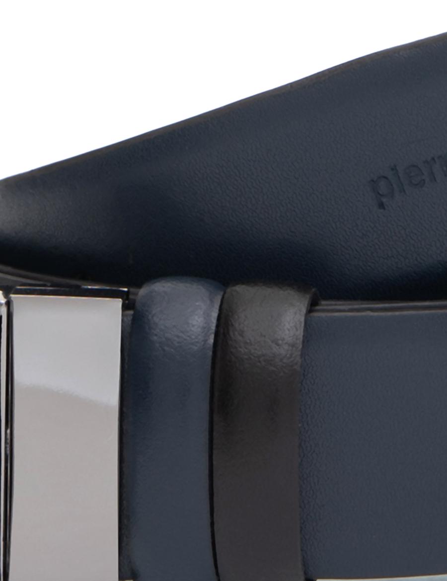 Lacivert %100 Deri Çift Taraflı Kemer